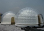 transparent double layer inflatable dome tent for outdoor activity